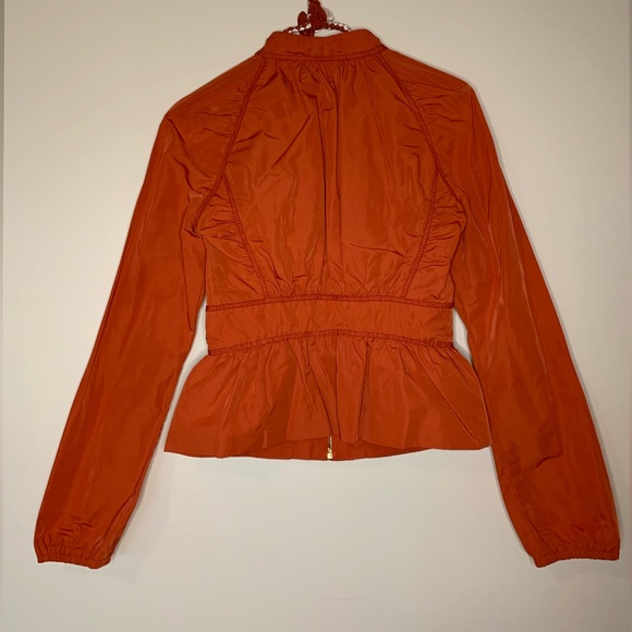 BCBG MaxAzria, Orang, XXS Jacket, 100% Polyester, wind braker, fashion, draped - Picture 4 of 8